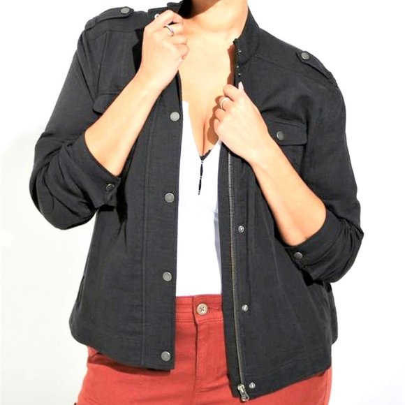 Torrid Jackets & Blazers - NWT - TORRID Double Gauze Fold Utility Jacket in Black 4x
